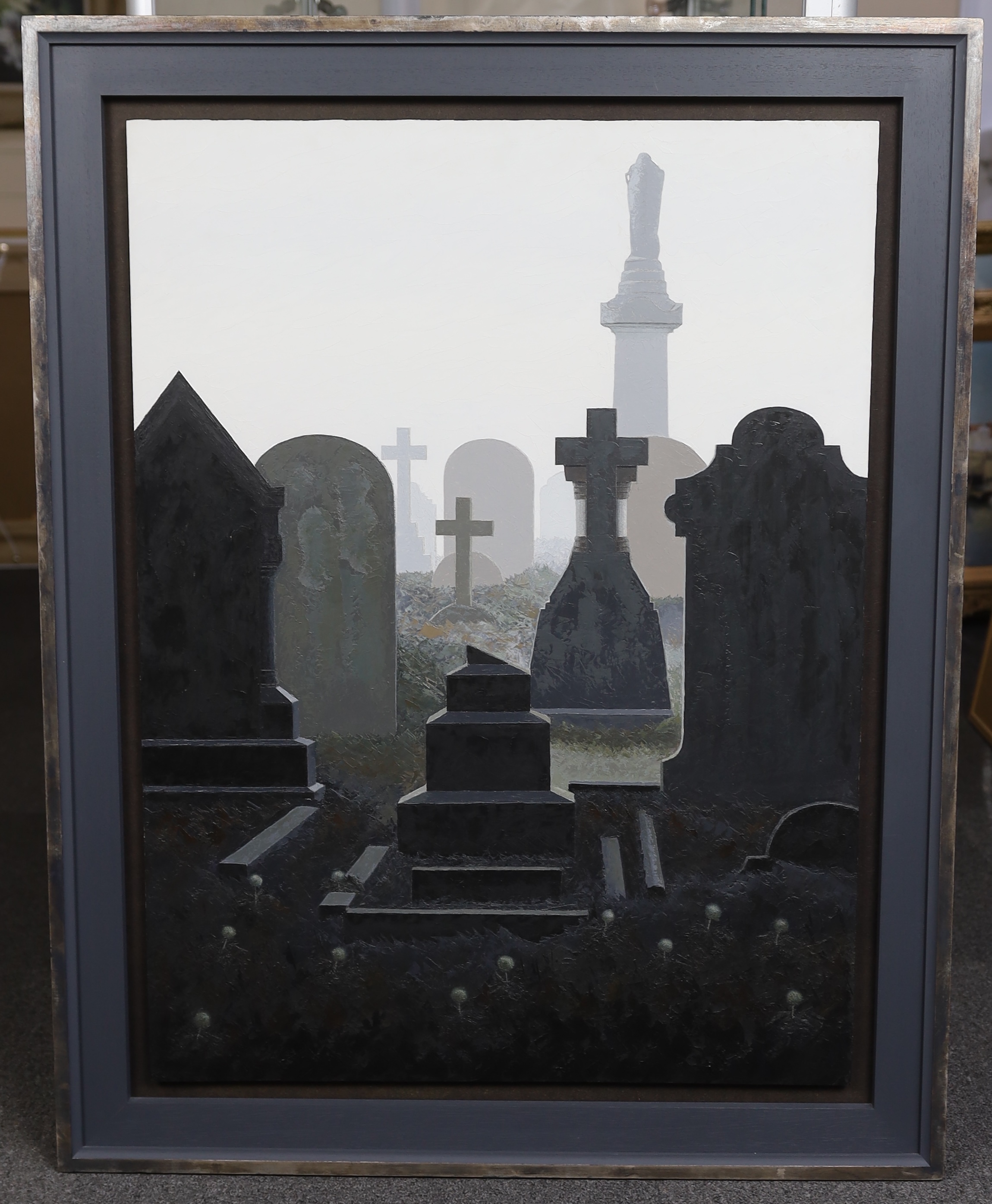 Maurice Wade (British, b.1917), 'Head Stones, Dalehall', oil on board, 81 x 61cm